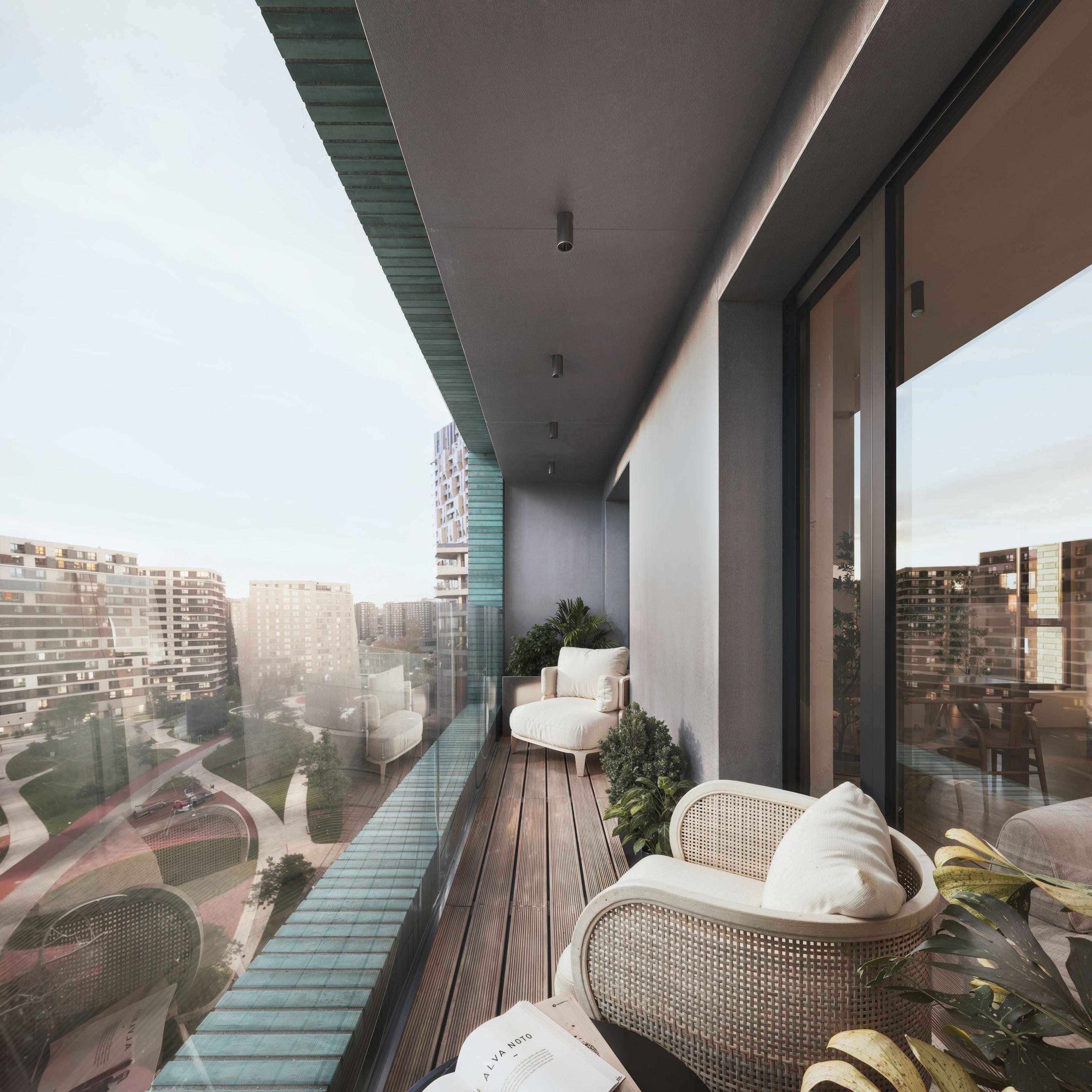 С балконами и террасами