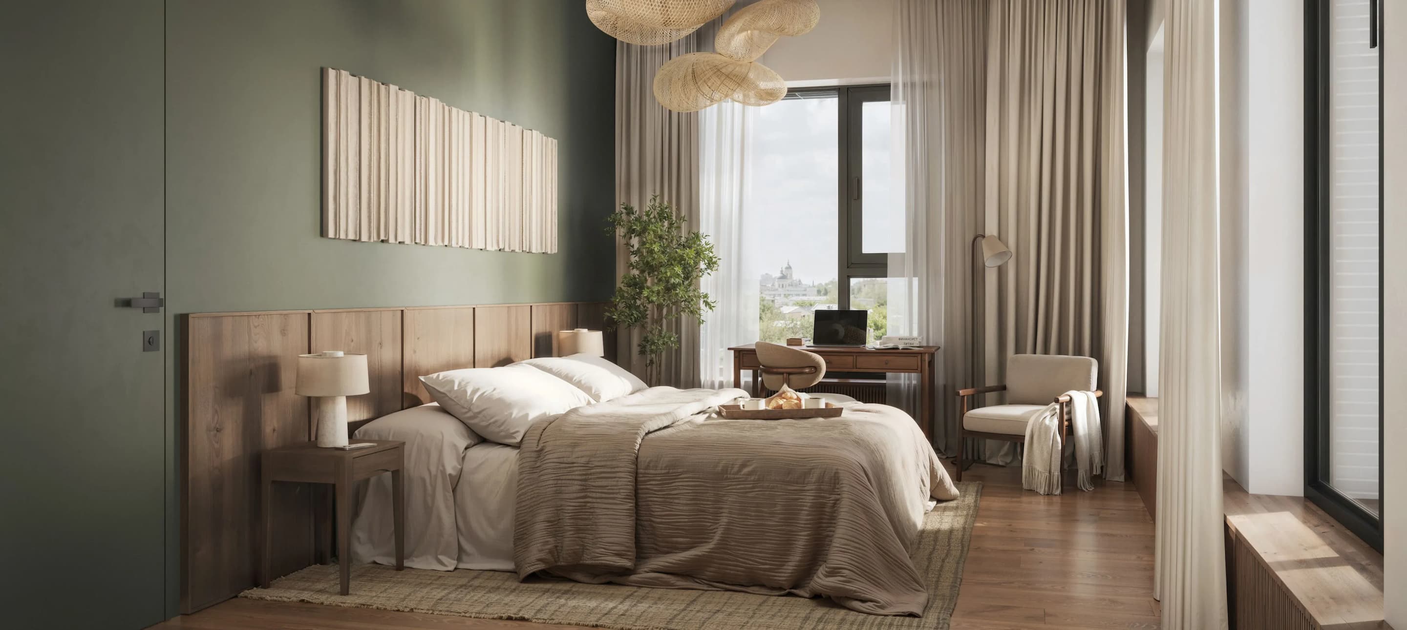 Мастер-спальни с гардеробной 